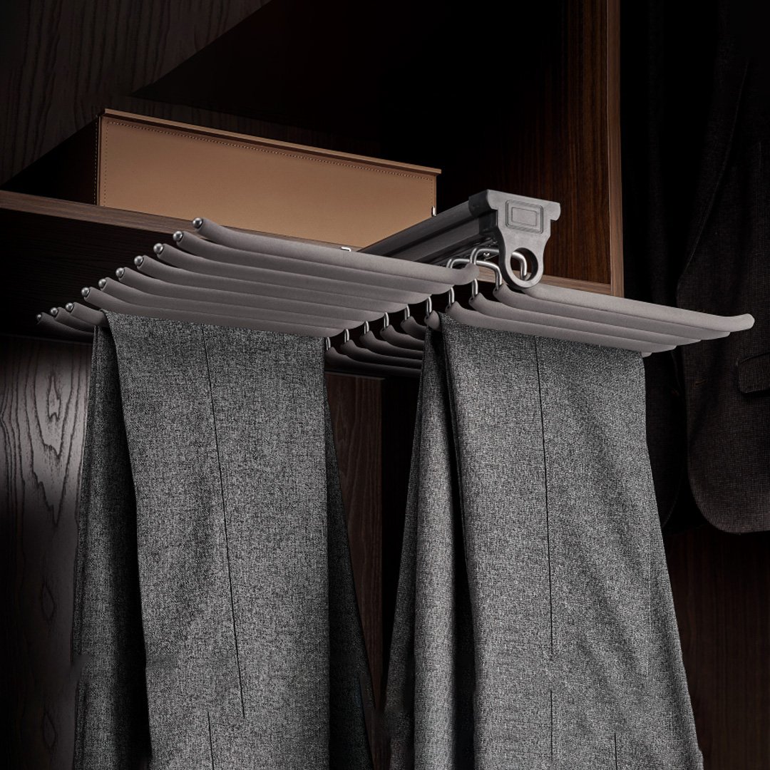 Pant Rack Top Mounted Dual Grey